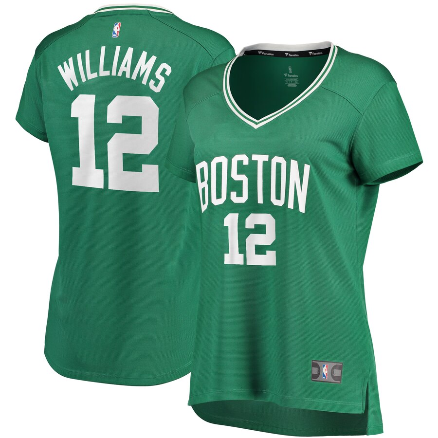 Women's Boston Celtics Grant Williams #12 Fast Break Fanatics Branded Icon Edition Replica Player Black Jersey 2401UQFW
